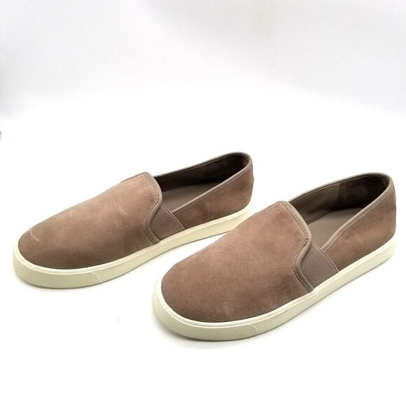 Vince Shoes - Vince Women Slip On Flats Size 5 Taupe Suede Comfort Shoes